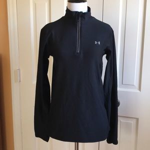 Under Armour Black 1/2 Zip Pullover. Size Small